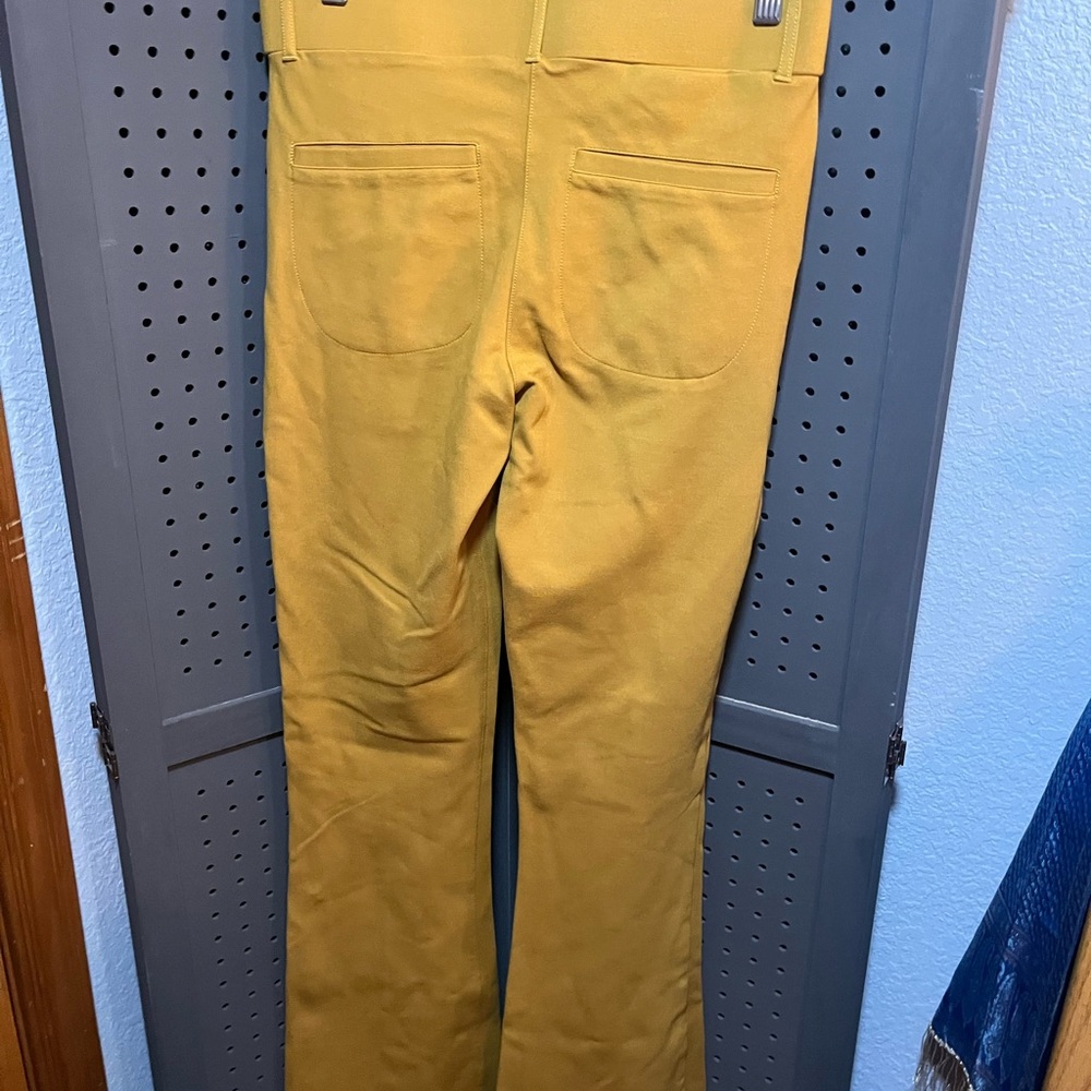 Betabrand Mustard Yellow Ponte Pants - Picture 4 of 7